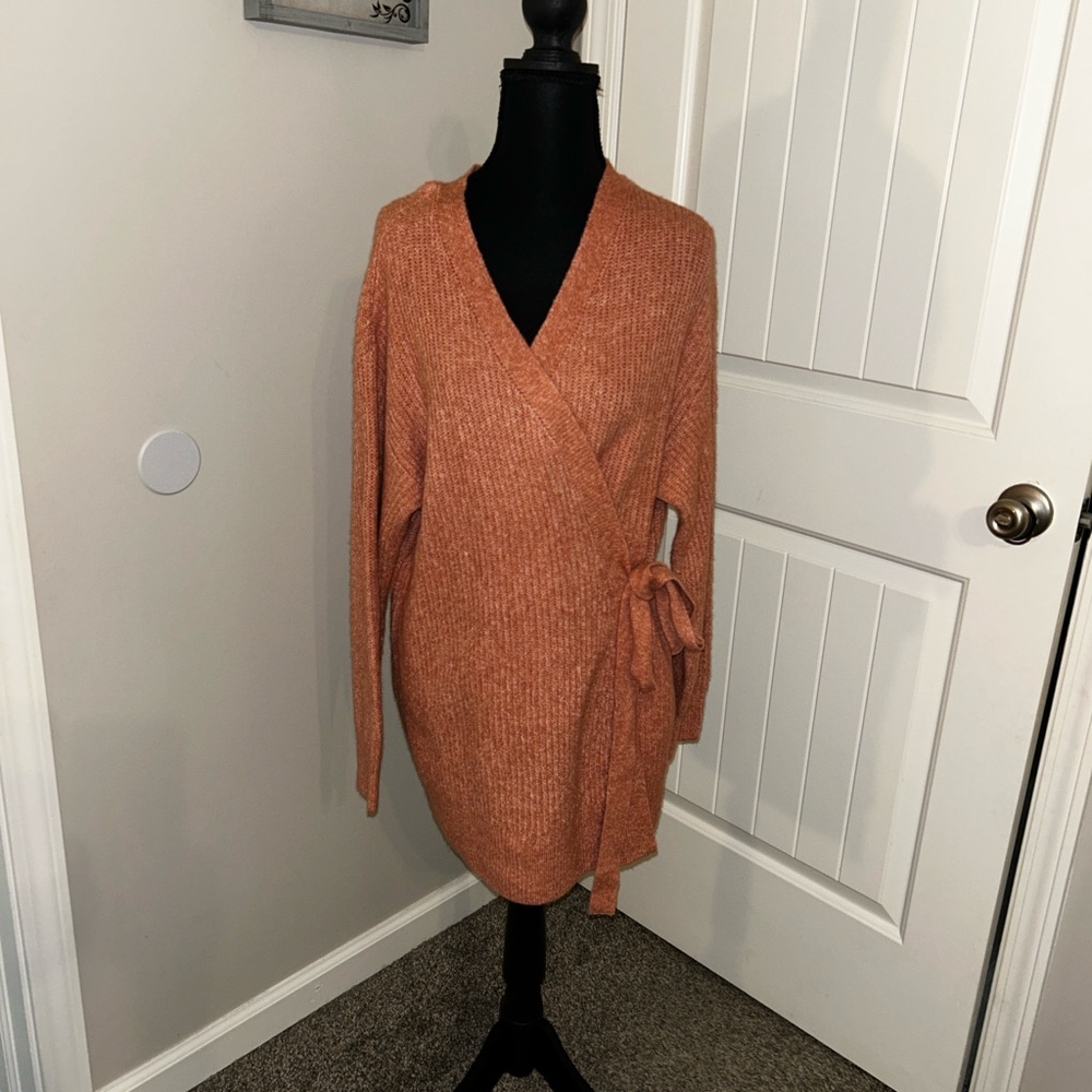 Isabel Maternity by Ingrid & Isabel Orange Knit Cardigan